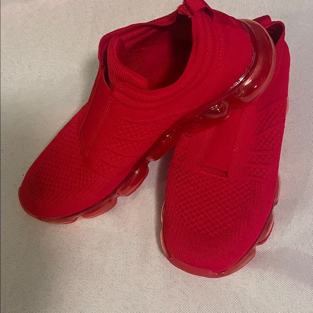 Vibrant Red Slip-On Sneakers